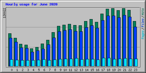 Hourly usage for June 2020