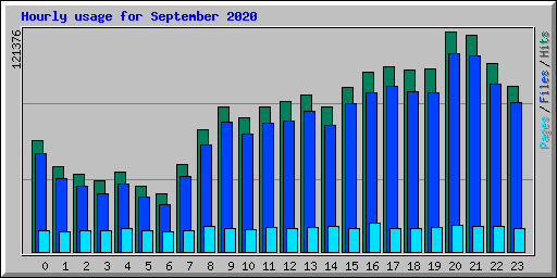 Hourly usage for September 2020