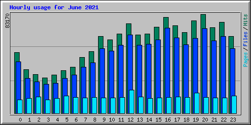 Hourly usage for June 2021