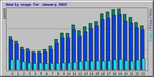 Hourly usage for January 2022