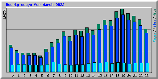 Hourly usage for March 2022