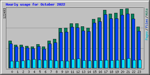 Hourly usage for October 2022