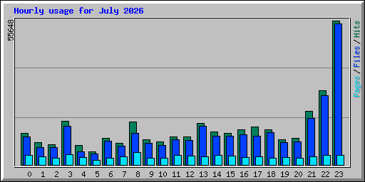 Hourly usage for July 2026
