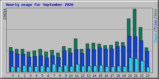 Hourly usage for September 2026